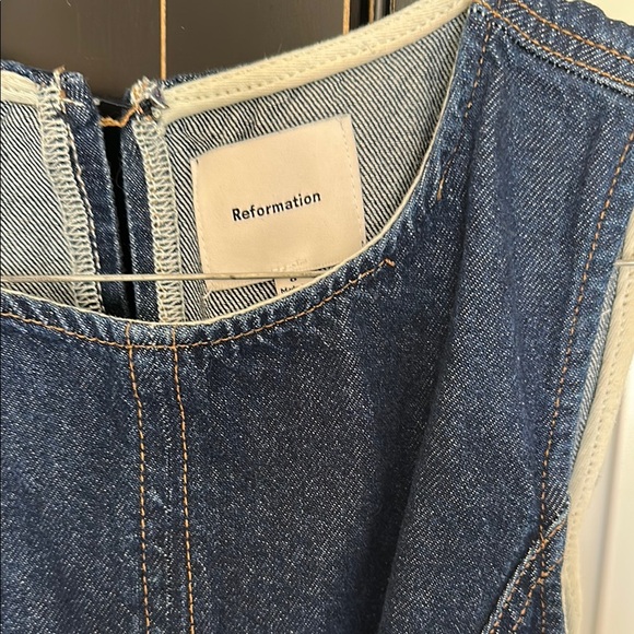 Reformation Blue Denim Mini Dress - Picture 2 of 6